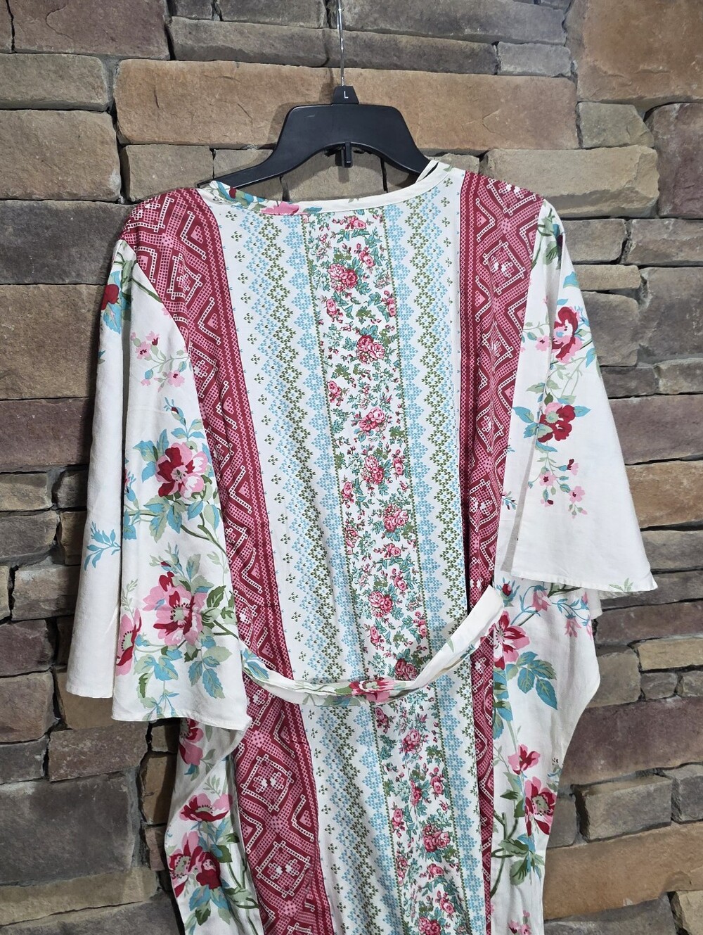 The Company Store Villa D’ Ascoli Rose Stripe Kaftan S/M - Picture 5 of 8